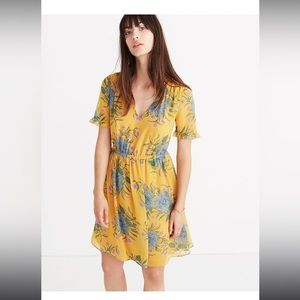 Madewell Yellow Floral Dress